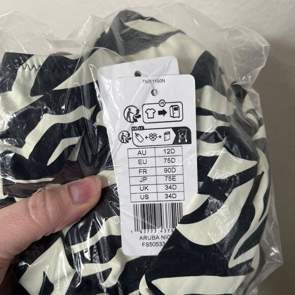 Fantasie Aruba Nights One-Piece Swimsuit 34D Floral Print Twist Front - Picture 9 of 11